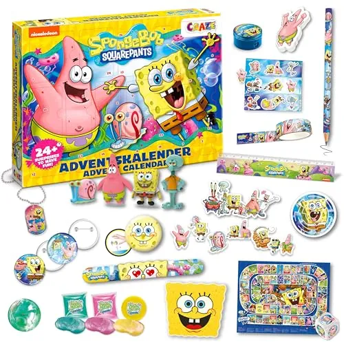 CRAZE Calendario Adviento Bob Esponja - 24 Juguetes Sorpresa