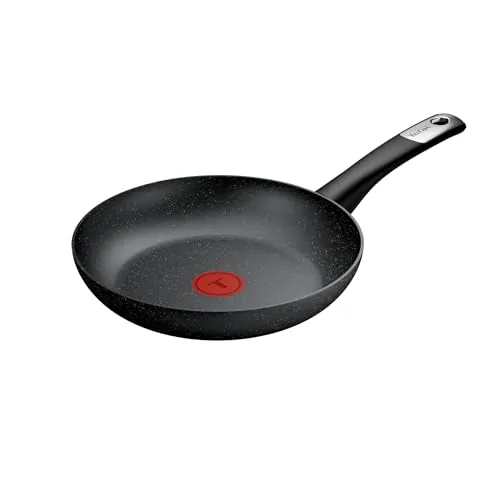 Tefal Explore Stone - Sartén de 24 cm, Mango fijo, Revestimiento Antiadherente, Apto inducción, Thermo-Signal