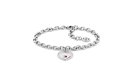 Tommy Hilfiger Jewelry Pulsera para Mujer en Acero Inoxidable con un Charm con Forma de Corazón - 2780553