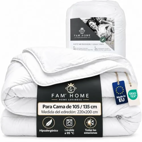 FAM Home Relleno Nordico Cama 105/135 (220x200 cm) Fabricado en Europa