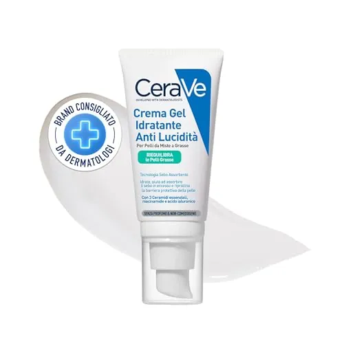 CeraVe, Oil Control Gel, Crema hidratante, Piel mixta a grasa, 52 ml