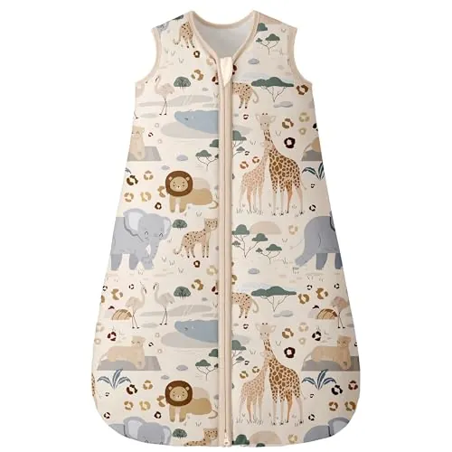 Unnivoll Saco De Dormir Bebe Invierno 0-6 Meses, Pijama Manta TOG 2.5, Tela 100% Algodón, Súper Cálido para Unisex Niños Y Niñas 67cm