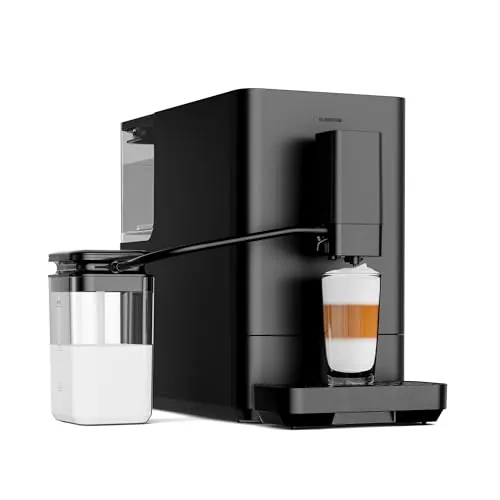 KLARSTEIN Cafetera Superautomática Velaire, 20 Bares, Molinillo Acero Inox 15 Niveles, Depósito Leche 0,75L, Pantalla Táctil LED, Autolimpieza, Espresso, Capuchino, Latte
