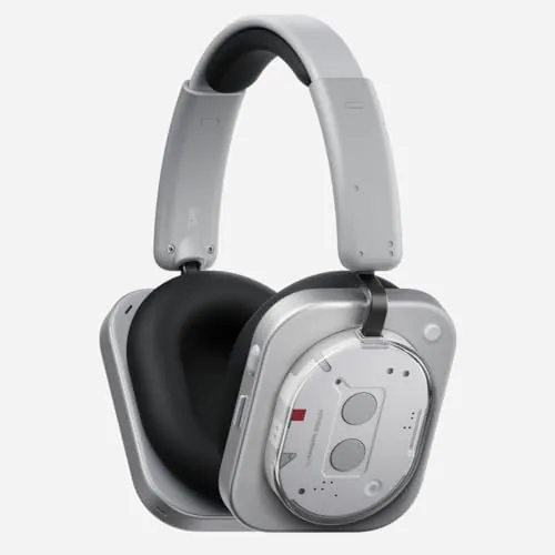 Nothing Headphone (1) Auriculares de Diadema iInalámbricos con Cancelación Activa de Ruido, hasta 80h de Batería, Hi-Res, Audio Espacial, Resistentes al Agua – Blanco