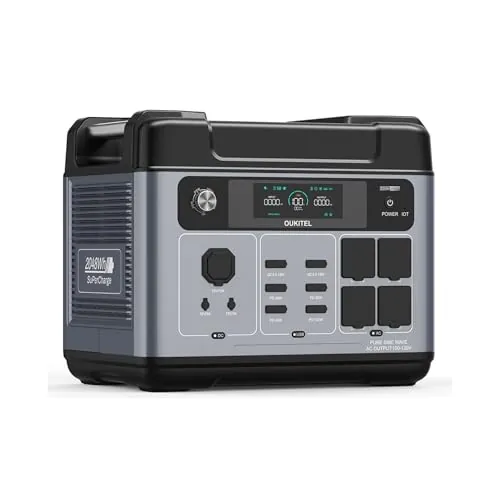 OUKITEL P2001 Pro 3200W (pico de 6400W), generador solar de 2048Wh con batería LiFePO4, carga rápida de CA de 1800W (0-80% en 45 min), aplicación, UPS, estación de energía portátil para camping y aut