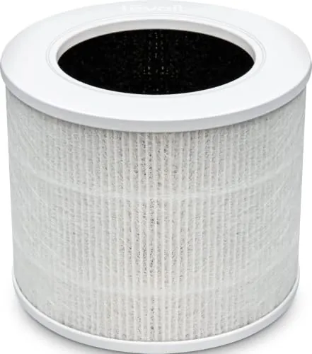 LEVOIT Filtro de repuesto para purificador de aire HEPA 3 en 1, carbón activado de alta eficiencia, núcleo mini-RF blanco
