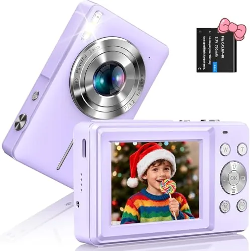 Cámara de Fotos Digital 1080P 44 MP cámara de Fotos con Zoom Digital de 16 x cámara compacta portátil Vlogging cámara Digital para niños Adolescentes Principiantes