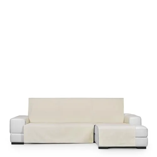 Eysa Genna Funda de Chaise Longue Antimanchas, 240cm (Medida de sentada), Derecho Vista Frontal Crudo