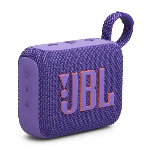 JBL GO 4, Altavoz inalámbrico portátil con Bluetooth, resistente al agua y al polvo IP67, hasta 7h de reproducción más 2h extra con Playtime Boost, morado
