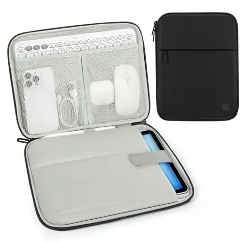 Dadanism 9-11 Pulgadas Funda Bolsa Protectora Acolchada, Negro | para iPad (A16) 11", iPad Air M4 M3/Pro M5 M4 11", iPad 10.ª Gen/Air 5 10,9", iPad 9/8/7.ª Gen 10,2", Galaxy Tab A11+ 11 in