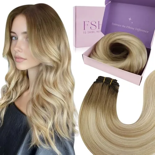 Fshine Extensiones De Cabello Natural Cortina_100g 50cm | Se Integra A La PerfeccióN, Extensiones De Cabello Natural Cortina, Sin Volumen Extra, Cabello Con Aspecto Saludable