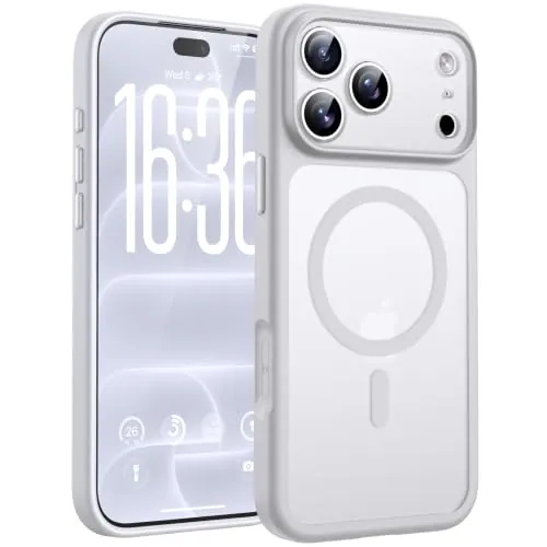 TOCOL Funda para iPhone 18 Pro, Compatible con MagSafe, Blanco