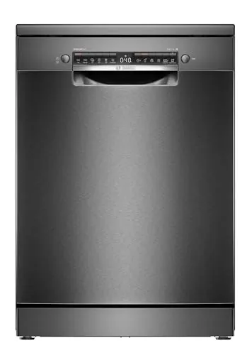 Bosch, Lavavajillas, Serie 4, 14 Servicios, Home Connect, negro, SMS4EMC06E | Activa tu lavavajillas desde el móvil y disfruta de una vajilla impecable.