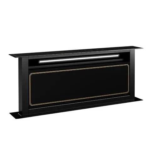 Klarstein Extractor de Encimera, Campana Cocina A++ Eficiencia, 714 m³/h, Silencioso 52 dB, Panel Táctil, Filtros Lavavajillas, Led, Negro
