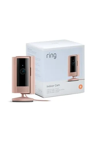 Ring Cámara interior (Indoor Camera 2.ª gen.) | Cámara de vigilancia wifi con enchufe para mascotas | Vídeo 1080p HD, comunicación bidireccional, cubierta de privacidad | 30 días gratis de Ring Home