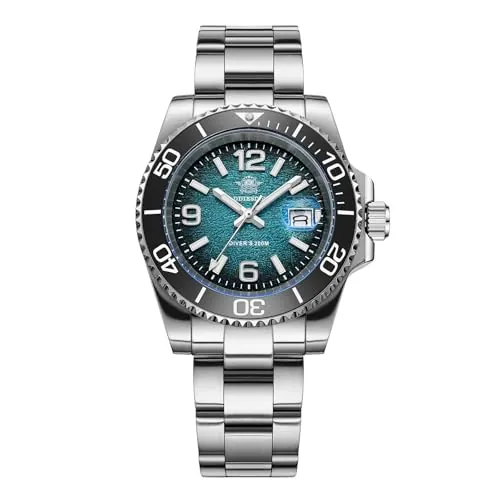 ADDIESDIVE Reloj de Buceo para Hombre 41mm Movimiento de Cuarzo 200M Resistente al Agua BGW9 Superluminova Bisel de Acero Inoxidable Esfera Analógica AD2513