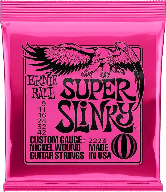 Ernie Ball 2223 - Juego de cuerdas para guitarras eléctricas, Super (9-42), 1 paquete