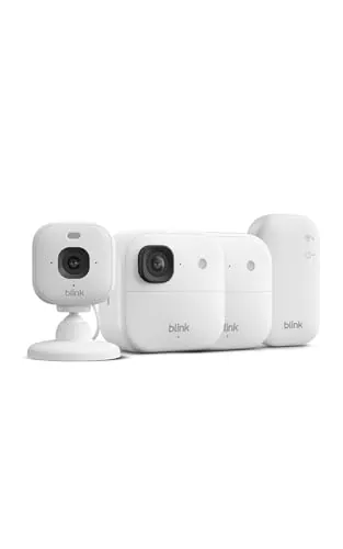 Cámara exterior 2K+ Blink con Cámara Mini 2K+ Blink (última generación), Blanco, módulo de sincronización básico Incluido
