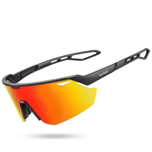 Lamicall Polarizadas Gafas de Sol para Ciclismo - [24g Ultraligero] UV400 Protección, TR90-Marco, Almohadilla Nasal Ajustable, Gafas de Sol Deportivas Mujeres Hombres para Pesca/Running/Senderismo