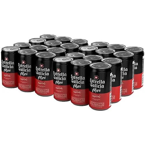 Estrella Galicia - Especial Mini, Cerveza Lager, 24 Latas x 25 cl