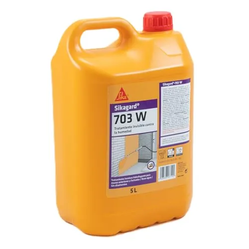 SIKA - Impregnación hidrófuga fachadas - Sikagard 703W - Transparente - 5L