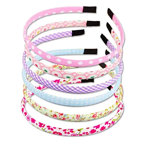 Diademas de Flores para Niña Pequeña, 6 Uds., Corona, Algodón y Poliéster Multicolor, Accesorios para el Cabello, Bebé para Fiesta