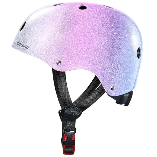 Odoland Casco de Bicicleta para Niños y Niñas de 3 a 8 Años Casco Ajustable y Ligero Recomendado de 48 a 54 cm para Ciclismo Monopatín Patinaje Múltiples Deportes,Das