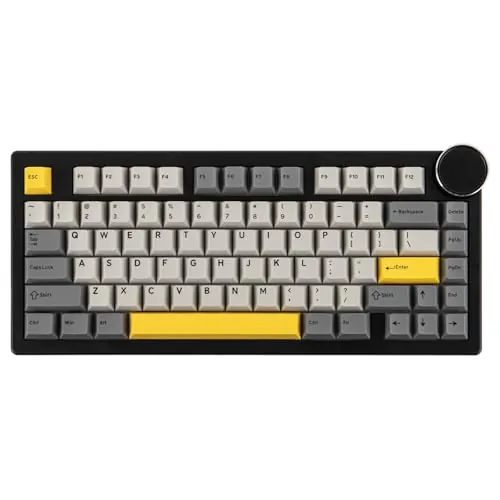 EPOMAKER Ajazz AK820 V2 75% Teclado Mecánico para Juegos de 3 Modos, Gris