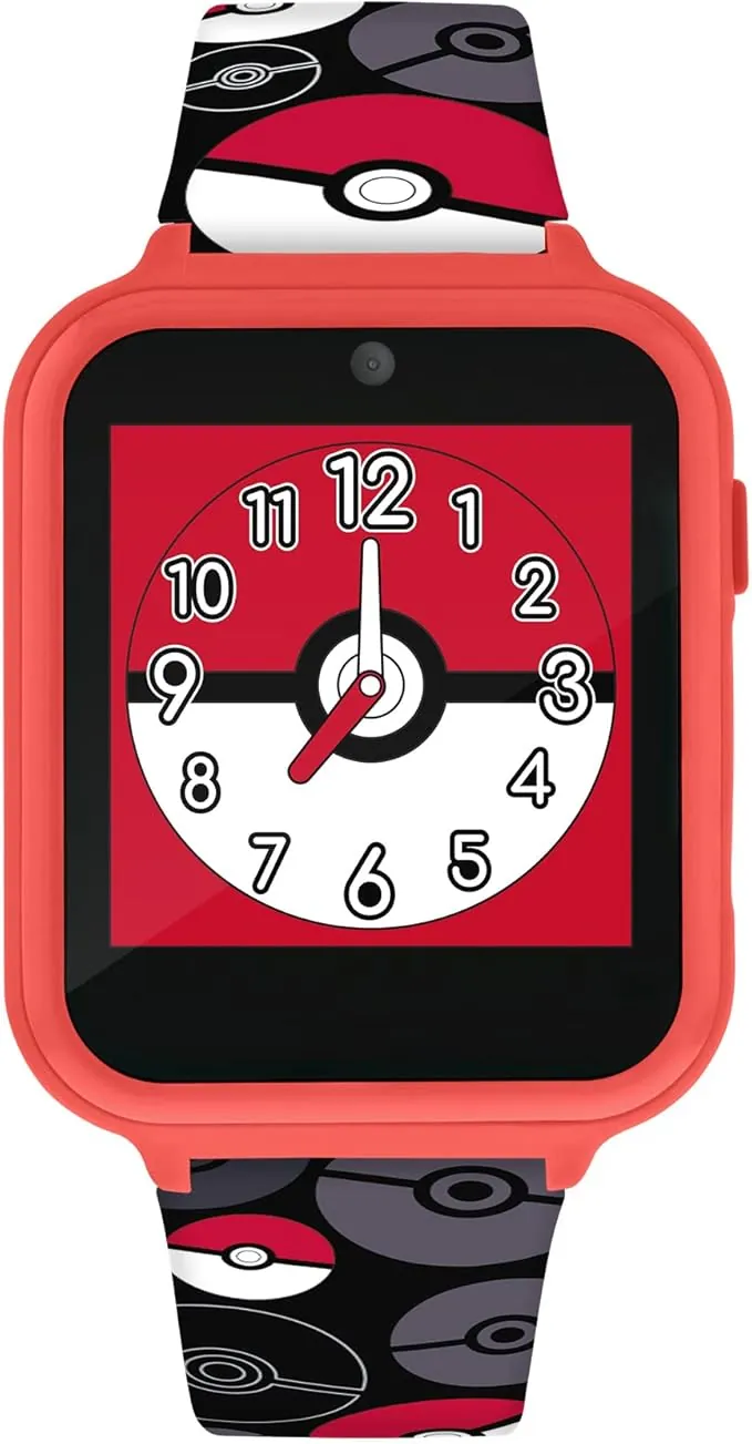 Pokémon Reloj Inteligente POK4230, Negro, Rojo y Blanco