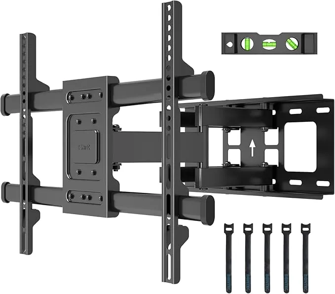 BONTEC Soporte TV Pared para Pantallas de 32-85 Pulgadas Plana & Curva LED LCD, Soporte Pared TV de Articulado Inclinable y Giratorio, Resistentes hasta 60 kg, VESA Máx 600x400 mm
