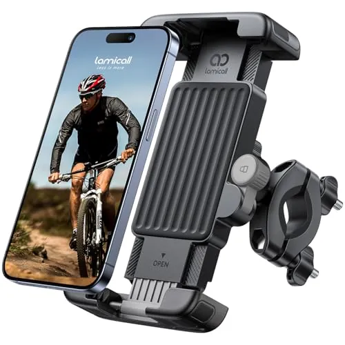 Lamicall Universal Soporte Móvil Bicicleta Manillar, Soporte Móvil Moto
