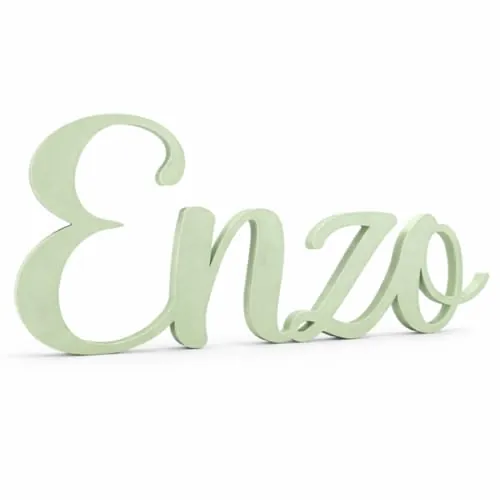 Tres Aristas | Nombre Decorativo Grande Personalizado | Tipo de Letra, Color y Tamaño a Elegir | Decoración Habitación Infantil y Eventos | Se Mantiene de Pie o para Colgar | Bautizos y Comuniones