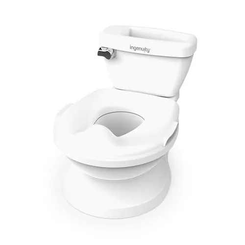 Ingenuity, Orinal My Size Pro Summer (Blanco), Inodoro Infantil con Sonido de Cisterna, Para Niños Desde 18 Meses o Hasta 22,7 kg