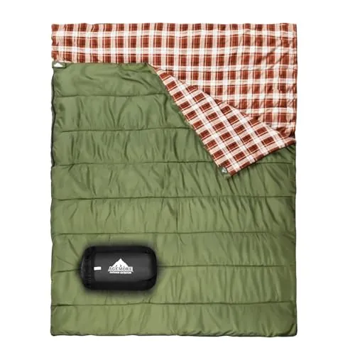 Saco de dormir doble de franela de algodón para camping, senderismo o senderismo. Saco de dormir impermeable para adultos o adolescentes. Saco de dormir para adultos o adolescentes. Camión, tienda de