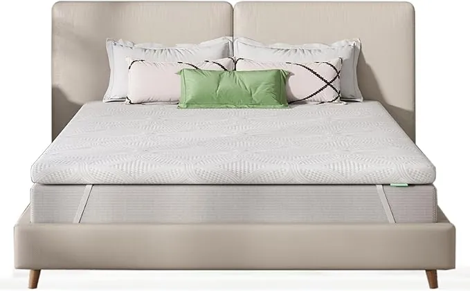 Novilla Topper Viscoelástico 150x190 5 cm, Colchón de Gel, Sobrecolchón Memory Foam, Cubrecolchón Extraíble y Lavable, Blanco