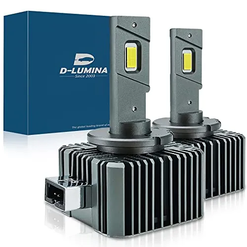 D-Lumina D1S LED Bombillas LED para Automóvil a Prueba de Errores 100% Canbus 90W 18000LM Reemplace las Bombillas de Xenón HID OEM Plug and Play,2 Piezas