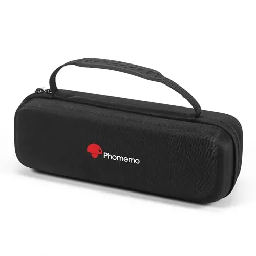 Phomemo Funda para impresora A4, compatible con M832/M833/M834, resistente a golpes y agua, soporte para impresora de etiquetas con cinta, con bolsillo de malla
