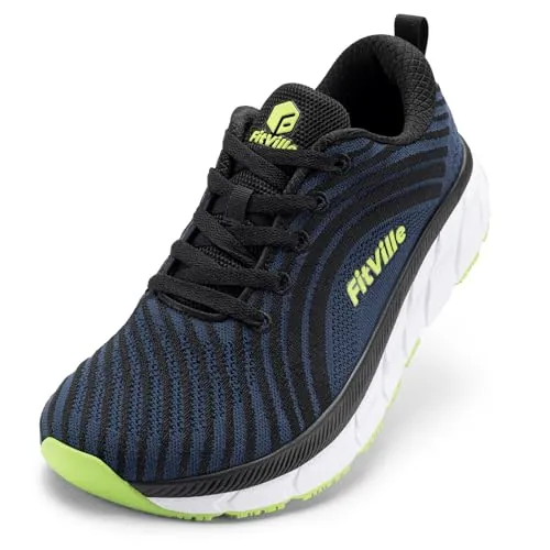 FitVille Zapatillas Running Hombre Extra Anchas Azul Oscuro Ancho 49 EU