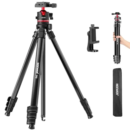 NEEWER Basics 66,5"/169cm Trípode de Viaje para Cámara, Ligero, TP12