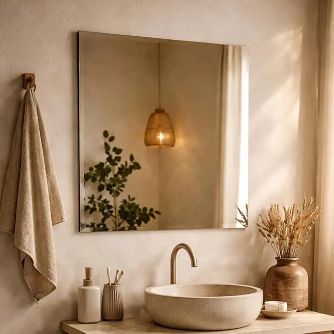 BAIKAL Espejo de Baño | 80x80cm | Espejo Baño Cuadrado | Varias medidas disponibles | Opción Con y Sin LED.