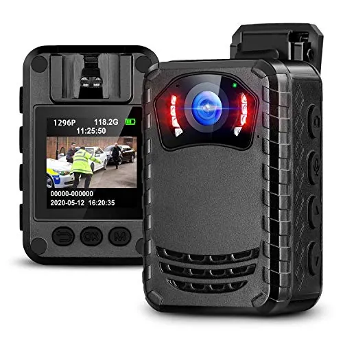BOBLOV N9 Body CAM Mini, cámara Corporal de 64 GB Full HD 1296P, pequeña cámara Corporal policial con visión Nocturna portátil para protección Diaria o Viajes al Aire Libre, el Cuerpo más pequeño