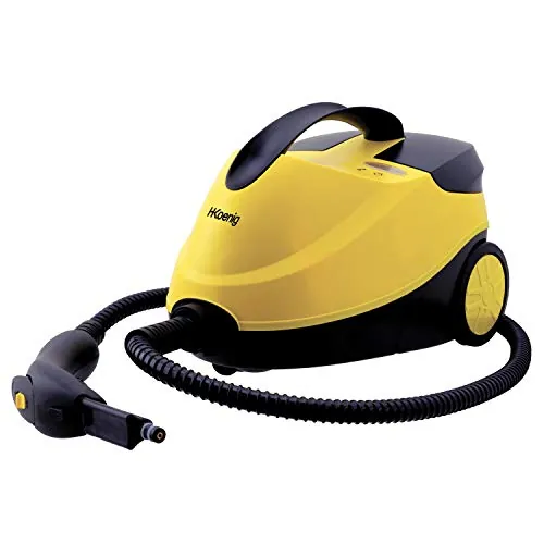 H.Koenig Limpiador a Vapor 4 barras NV6200, Autonomía 45 min, Listo en 8 min, 1,5L, Potente 2000W, Compacto, Multifunción Hogar y Oficina, suelo, muebles, coche + 10 accesorios incluidos