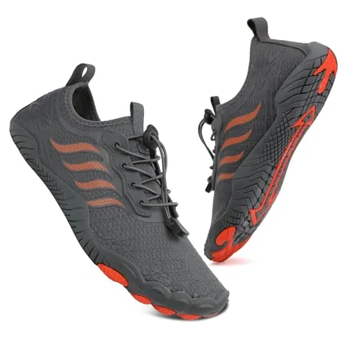 Hanani Zapatos de Agua Hombre Escarpines para Mujer Zapatos de Playa Zapatos de natación Deportes acuáticos Gris EU42