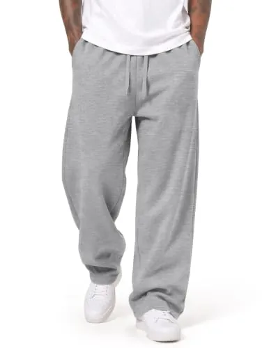 COOFANDY Pantalones Jogger Hombre Chandal Gris M | Pantalones de chándal de algodón, pantalones con bolsillos, pantalones informales con cordón, interior/exterior