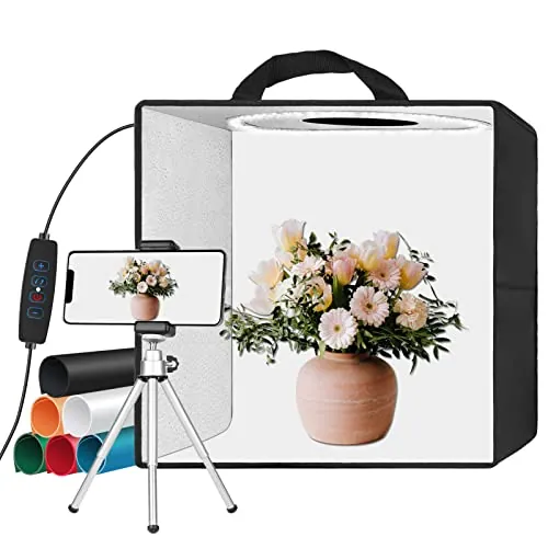EMART Caja de Luz Fotográfica 30x30cm Estudio Fotográfico con 120 Luces LED