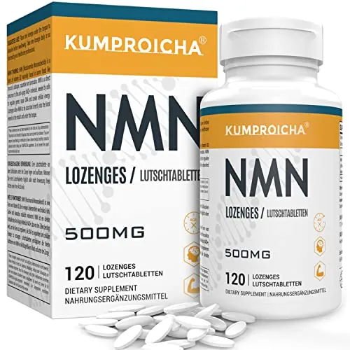 NAD+ comprimidos sublinguales 500 mg, suplemento NAD+, sin sabor, 120 unidades(Paquete de 1)