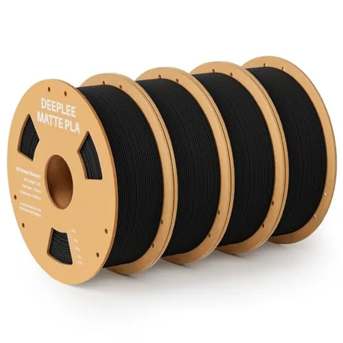 DEEPLEE PLA Mate 1.75 mm, Negro, Pack 4 x 1 kg