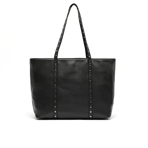 MISAKO Watty bolso shopper con detalles metálicos Mujer - Watty Negro 30 X 44 X 15 cm