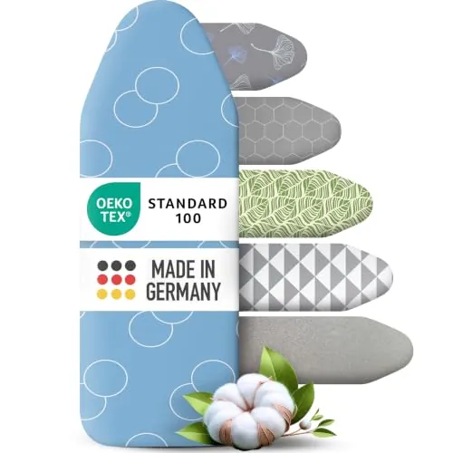 arteneur - Fabricada en Alemania Funda para tabla de planchar 110 x 30 | Reflectante del calor | Goma elástica | OEKOTEX100 | 5 tamaños | Acolchado | Funda para tabla de planchar para plancha de vapor