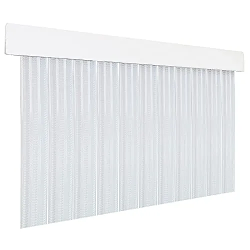 HOME MERCURY – Cortina Plana para Puerta Exterior o Interior, Material PVC – Libre de Insectos (210x90CM, Transparente P5)